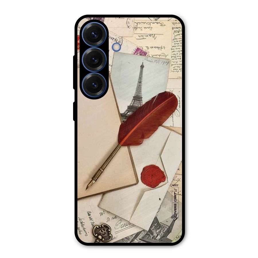 Feather Beauty Metal Back Case for Galaxy S25