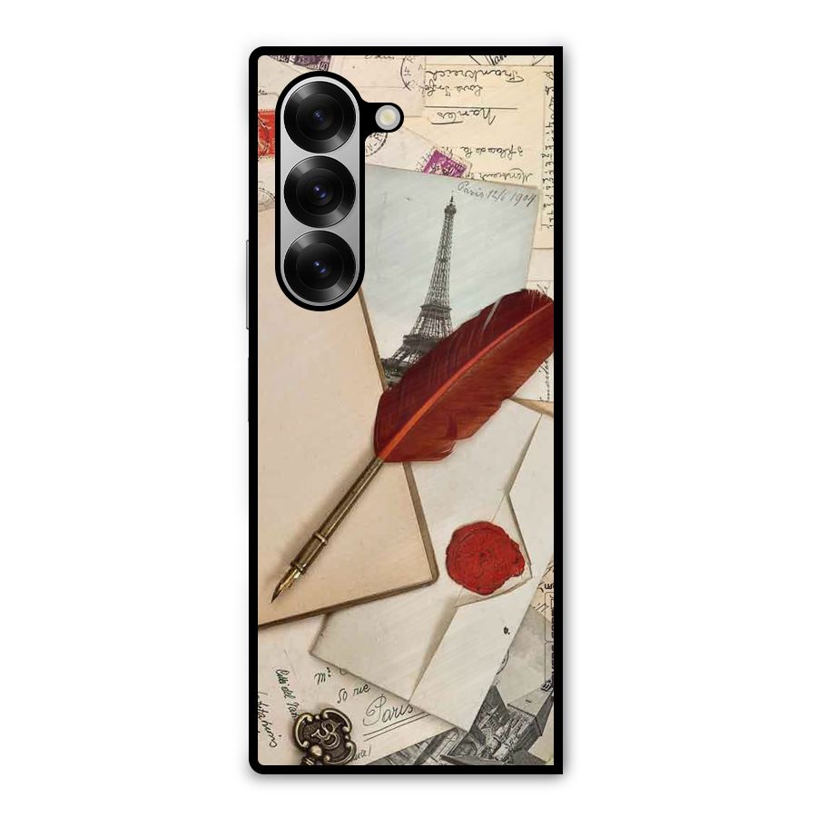 Feather Beauty Metal Back Case for Galaxy Z Fold6