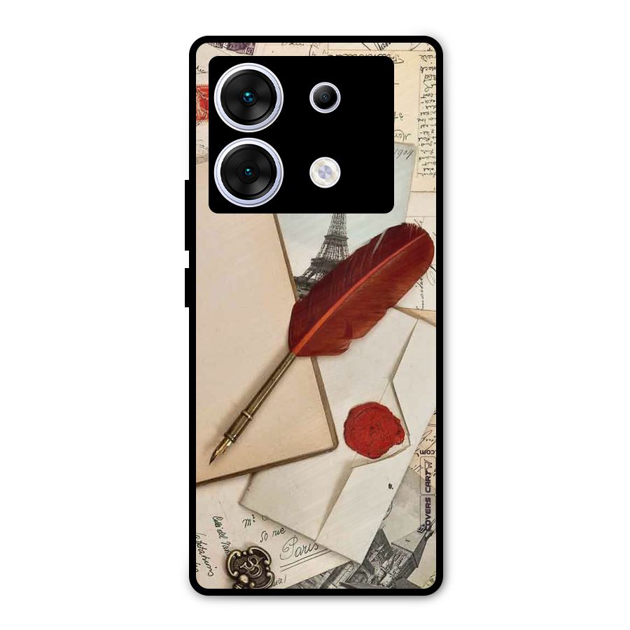 Feather Beauty Metal Back Case for Infinix Zero 30 5G