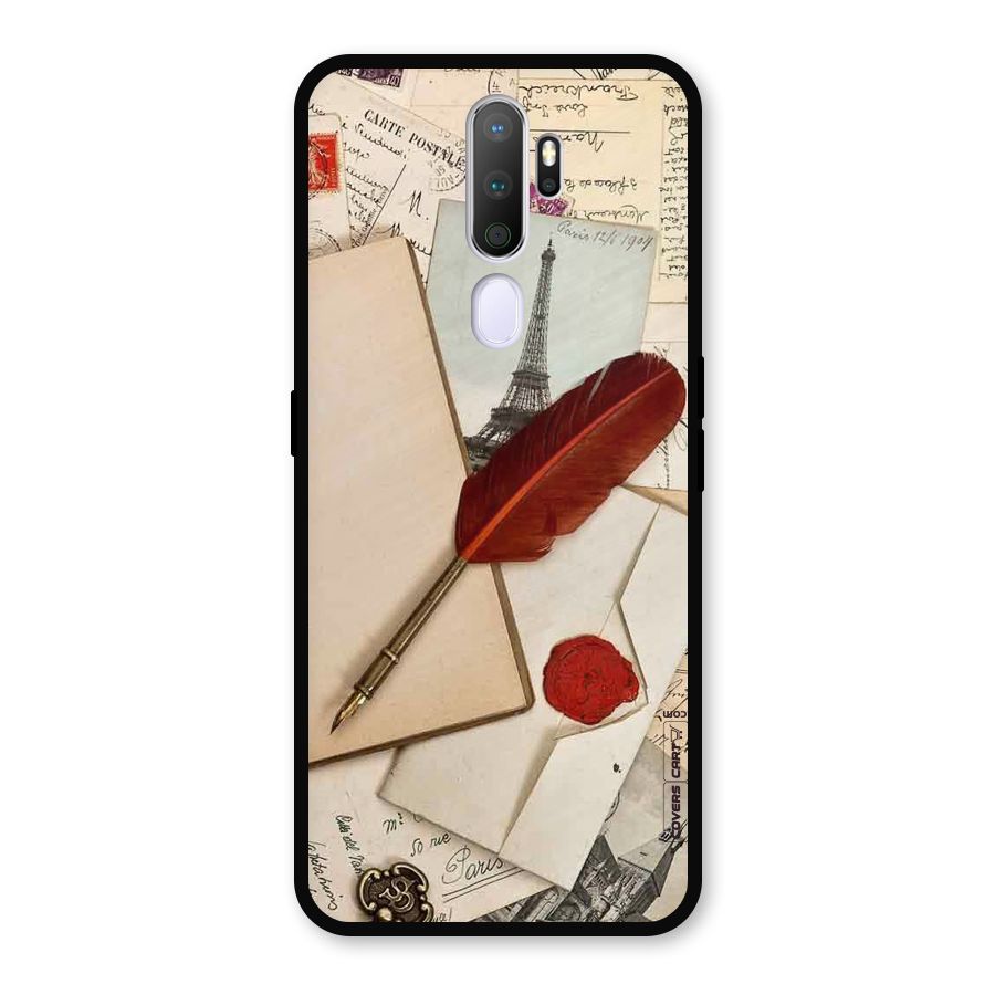Feather Beauty Metal Back Case for Oppo A5 (2020)
