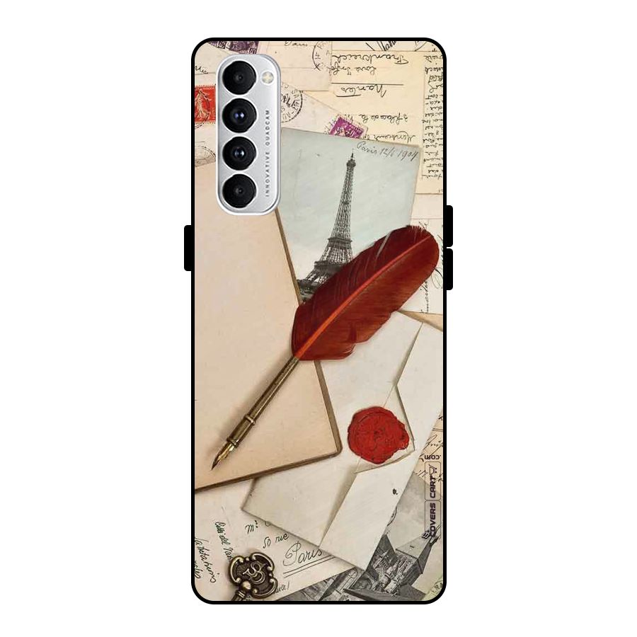 Feather Beauty Metal Back Case for Oppo Reno4 Pro