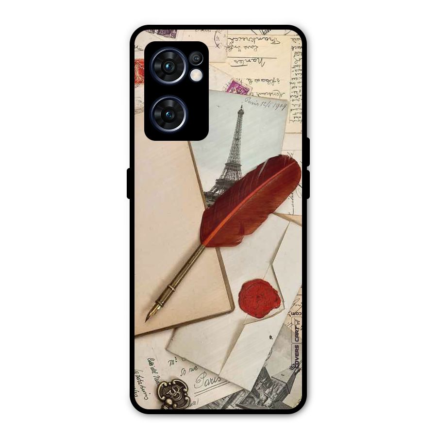 Feather Beauty Metal Back Case for Oppo Reno7 5G