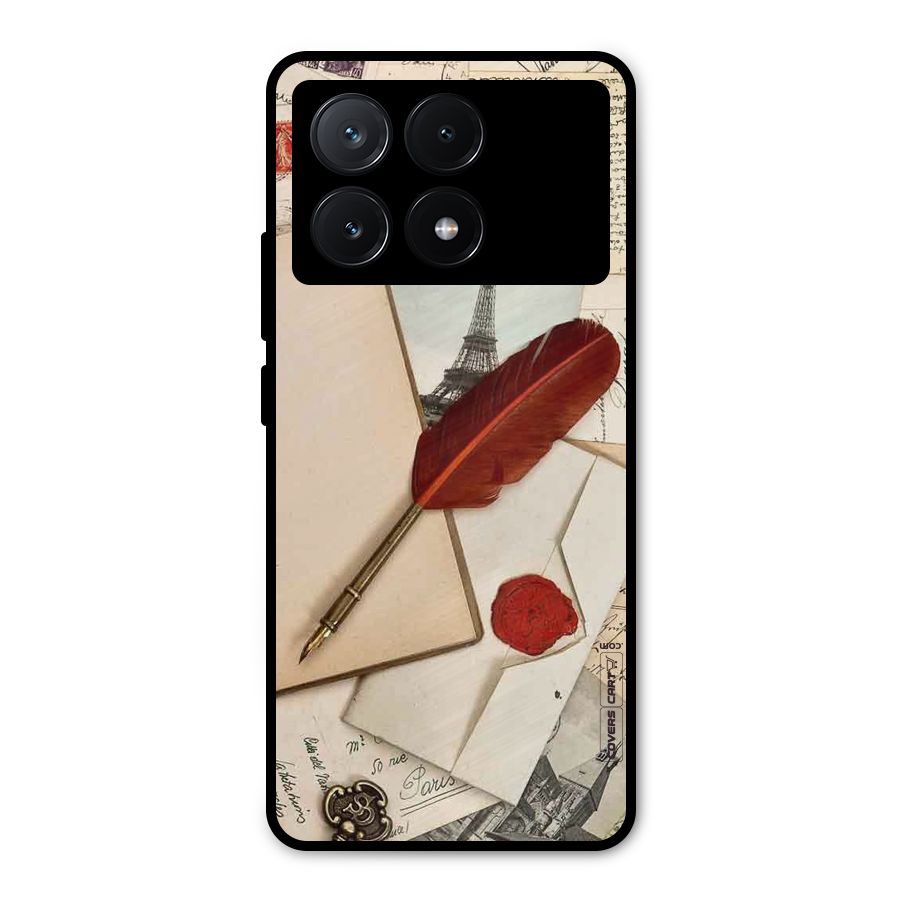 Feather Beauty Metal Back Case for Poco X6 Pro