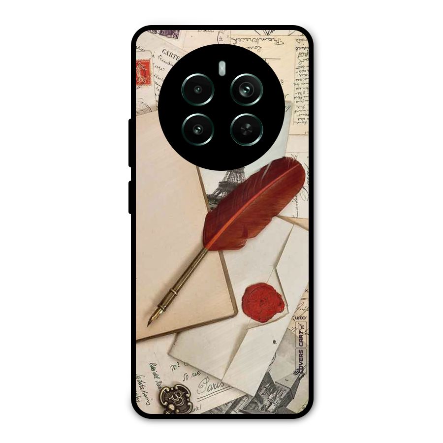 Feather Beauty Metal Back Case for Realme 12 Pro Plus