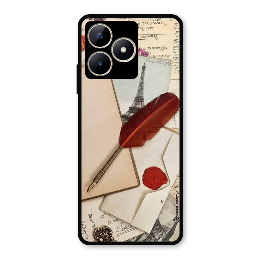 Feather Beauty Metal Back Case for Realme C53