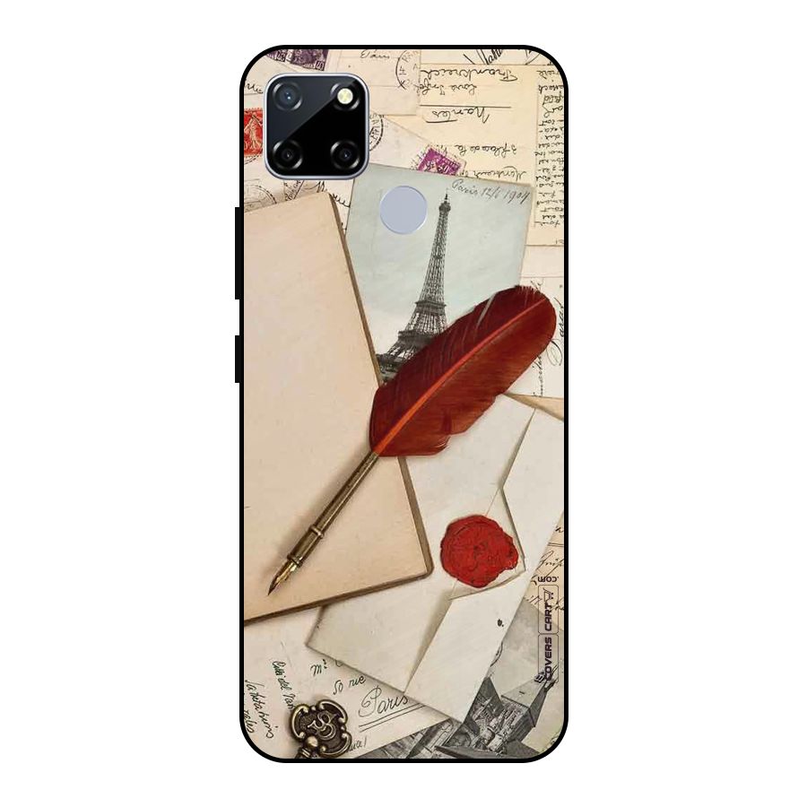 Feather Beauty Metal Back Case for Realme Narzo 20