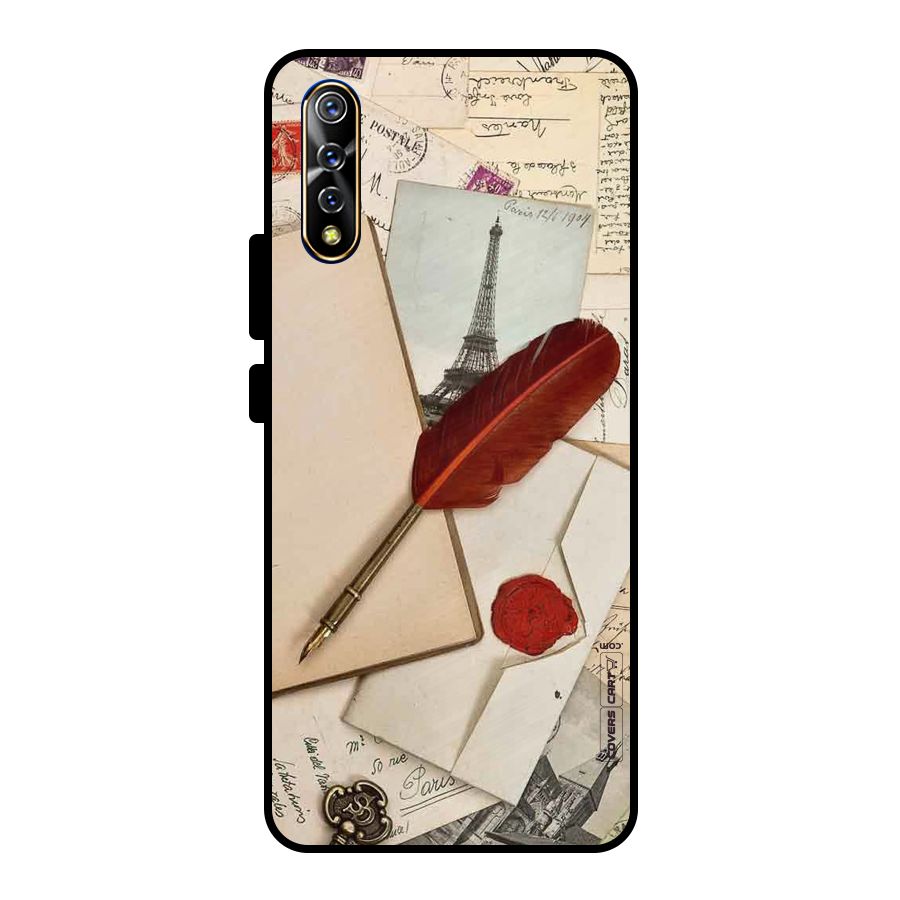 Feather Beauty Metal Back Case for Vivo S1