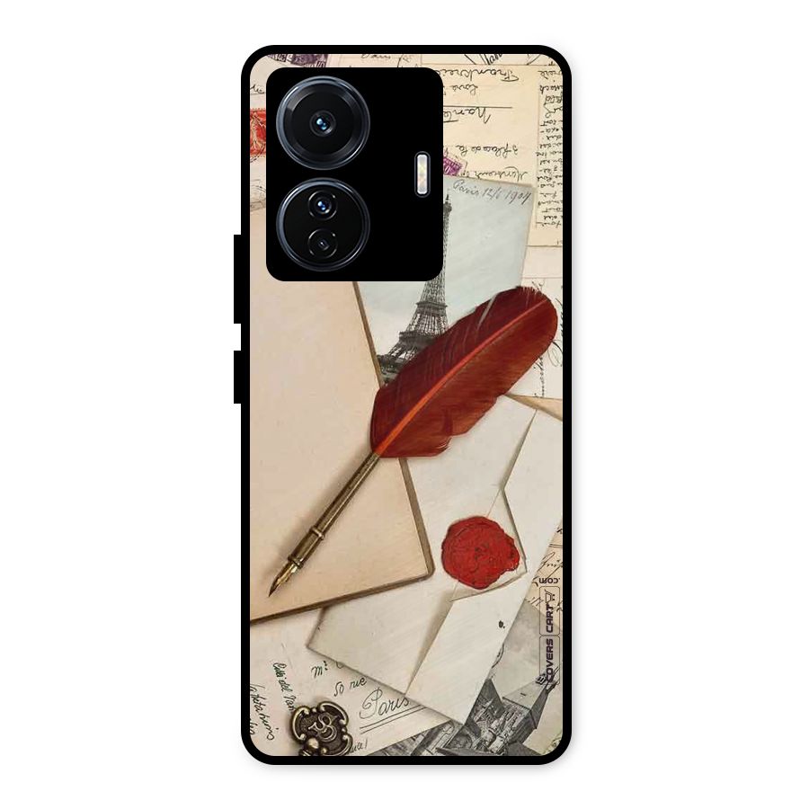 Feather Beauty Metal Back Case for Vivo T1 Pro