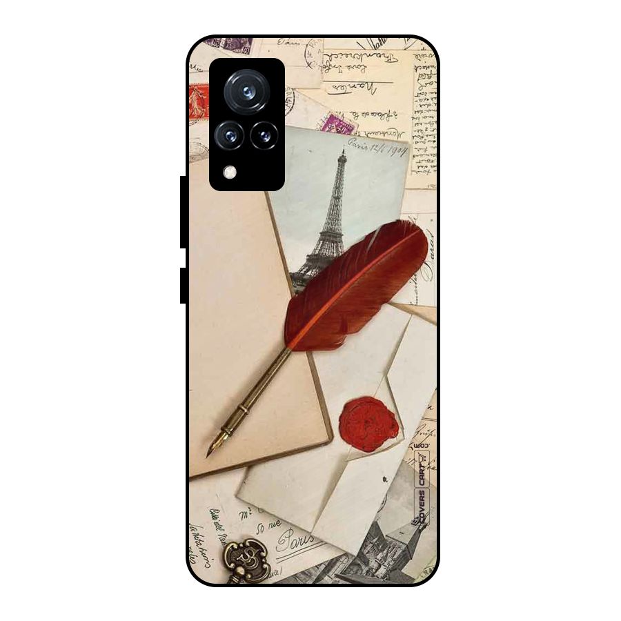 Feather Beauty Metal Back Case for Vivo V21 5G