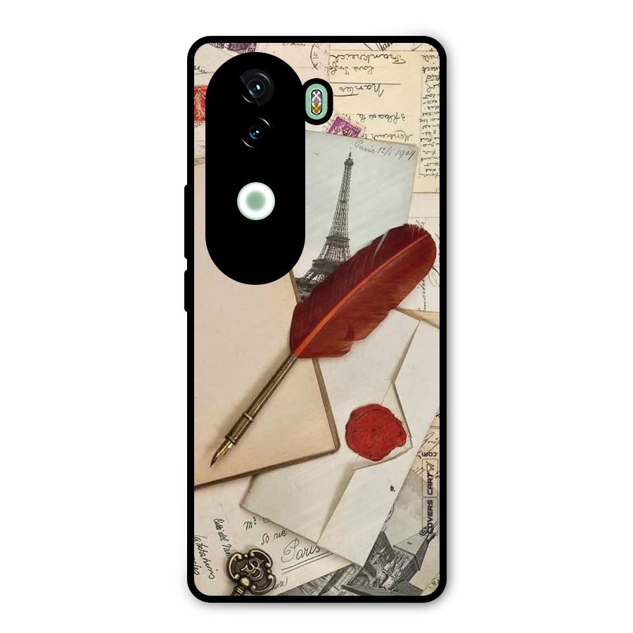 Feather Beauty Metal Back Case for Vivo V40e