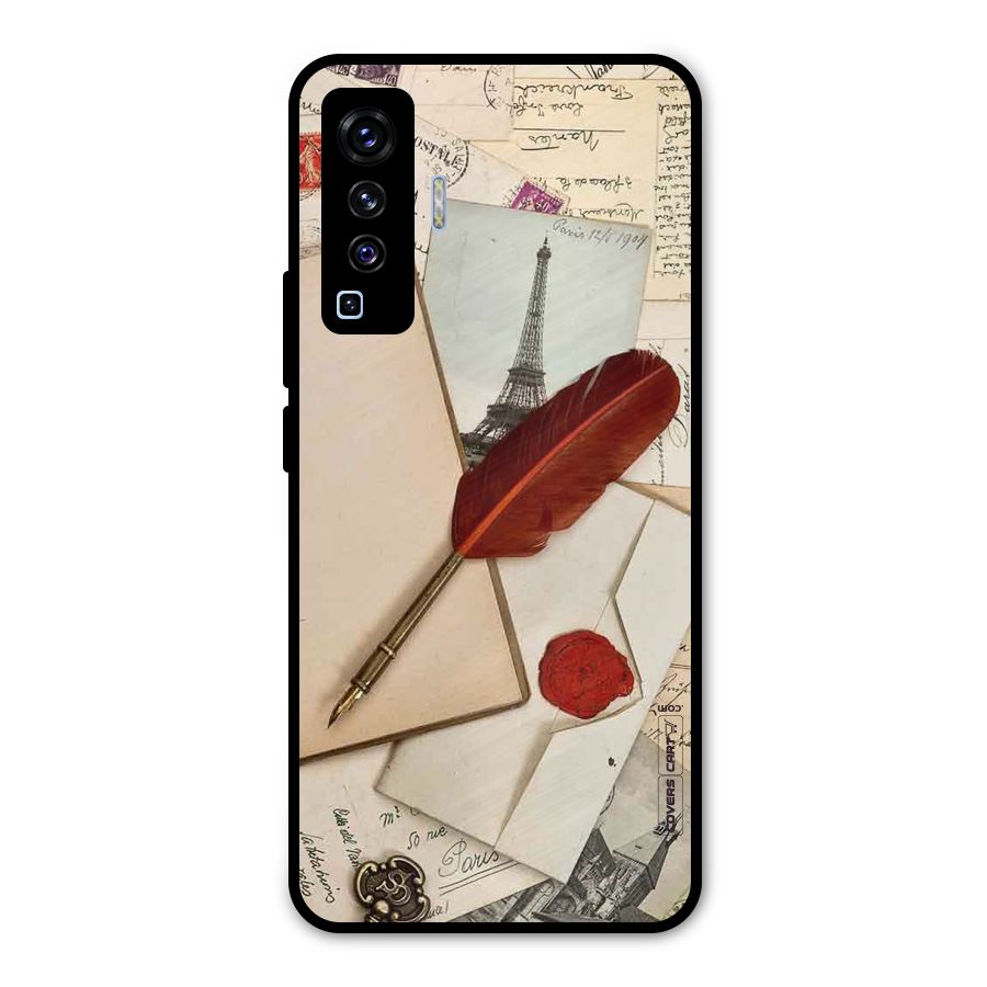 Feather Beauty Metal Back Case for Vivo X50