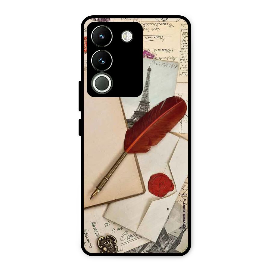 Feather Beauty Metal Back Case for Vivo Y200