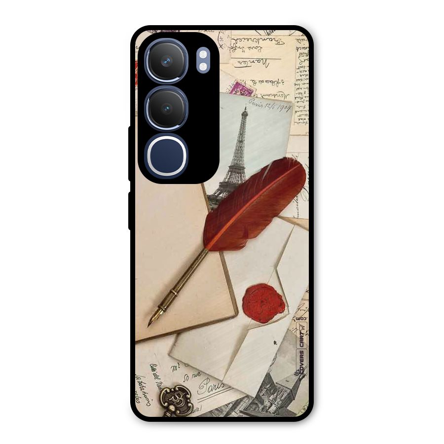 Feather Beauty Metal Back Case for Vivo Y29