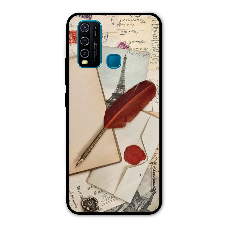 Feather Beauty Metal Back Case for Vivo Y50