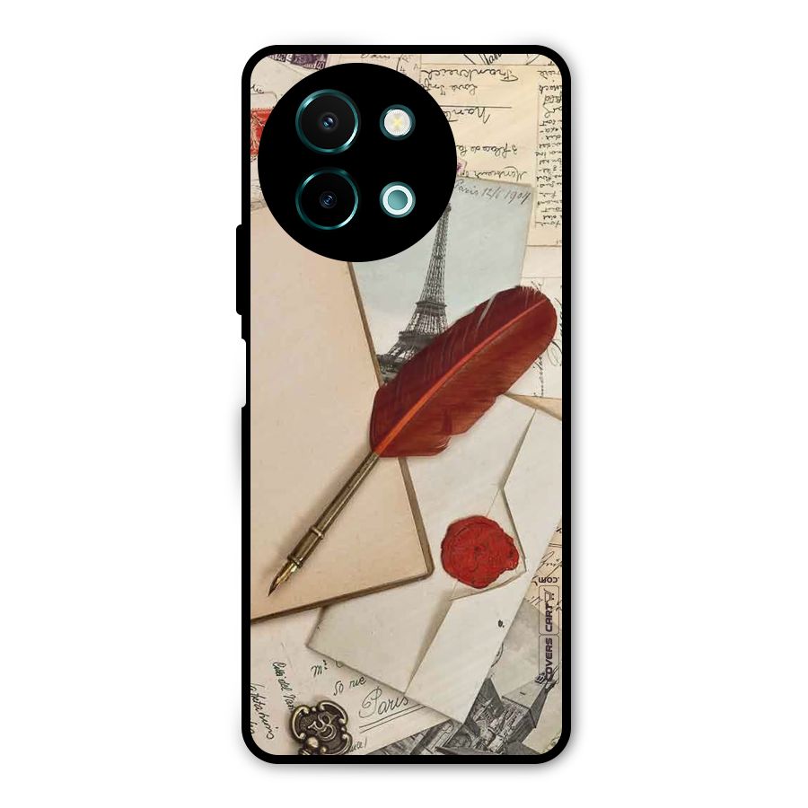 Feather Beauty Metal Back Case for Vivo Y58