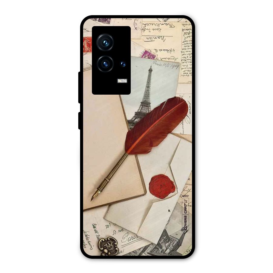 Feather Beauty Metal Back Case for iQOO 9 5G