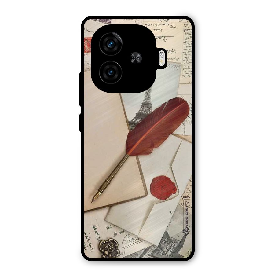 Feather Beauty Metal Back Case for iQOO Z9 Turbo