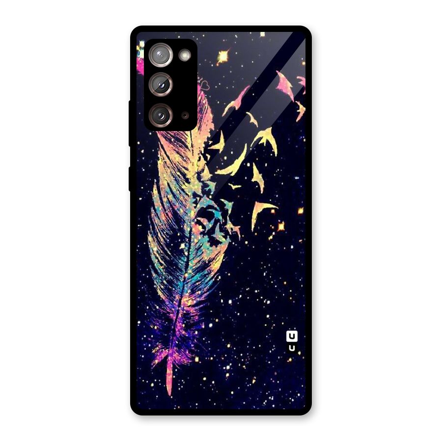 Feather Bird Fly Glass Back Case for Galaxy Note 20