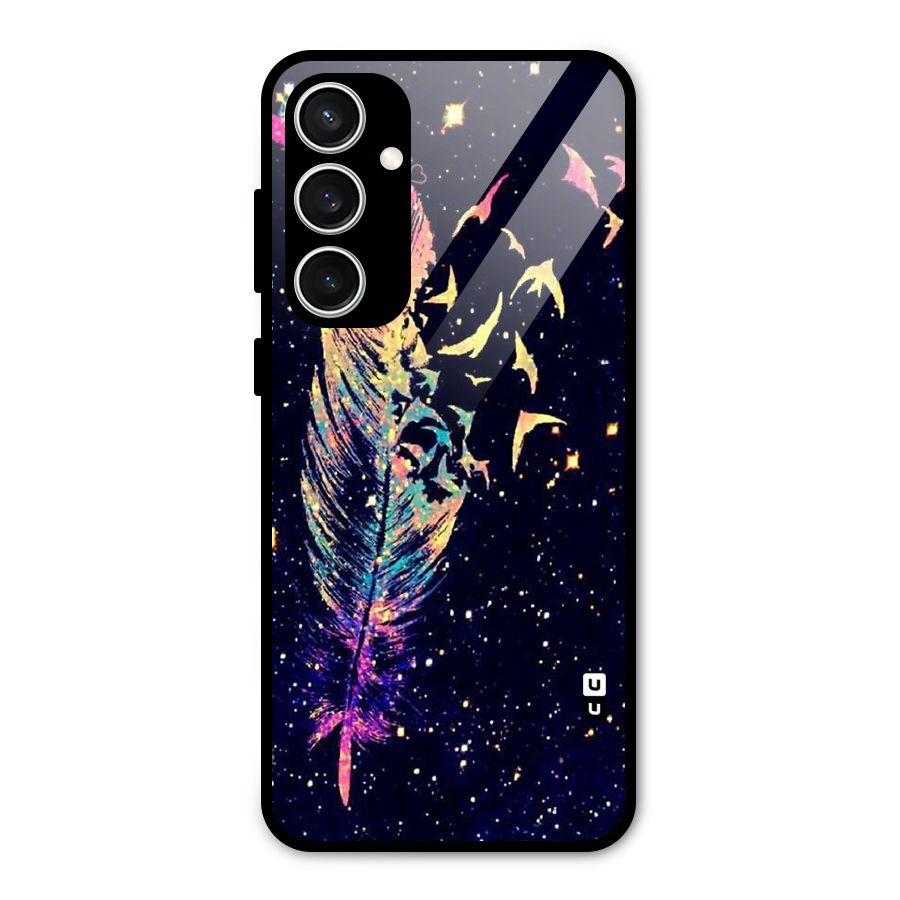Feather Bird Fly Glass Back Case for Galaxy S23 FE