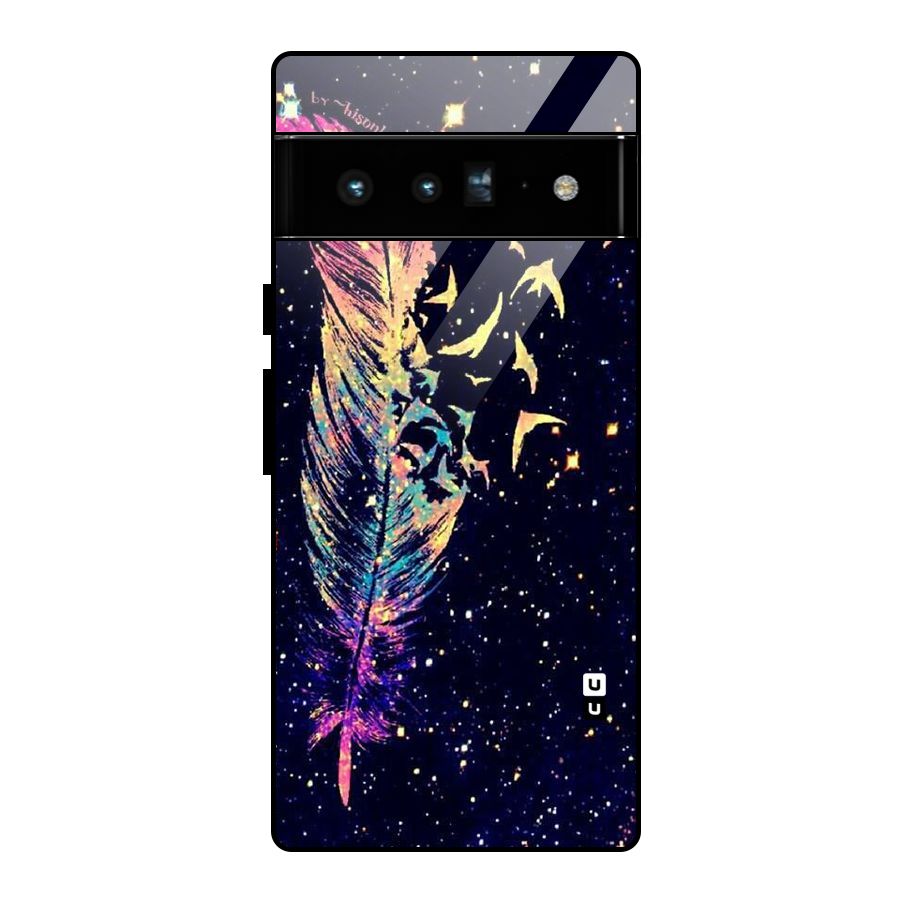 Feather Bird Fly Glass Back Case for Google Pixel 6 Pro