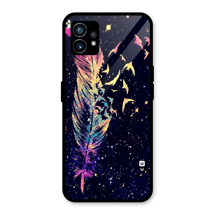 Feather Bird Fly Glass Back Case for Nothing Phone 1