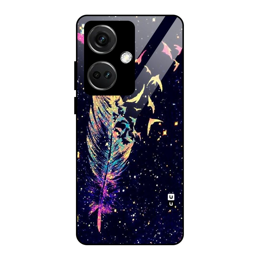 Feather Bird Fly Glass Back Case for OnePlus Nord CE 3 5G