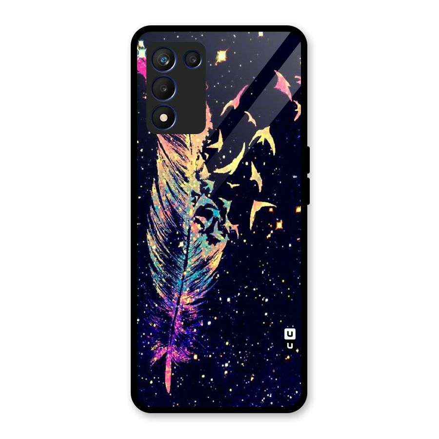 Feather Bird Fly Glass Back Case for Realme 9 5G Speed