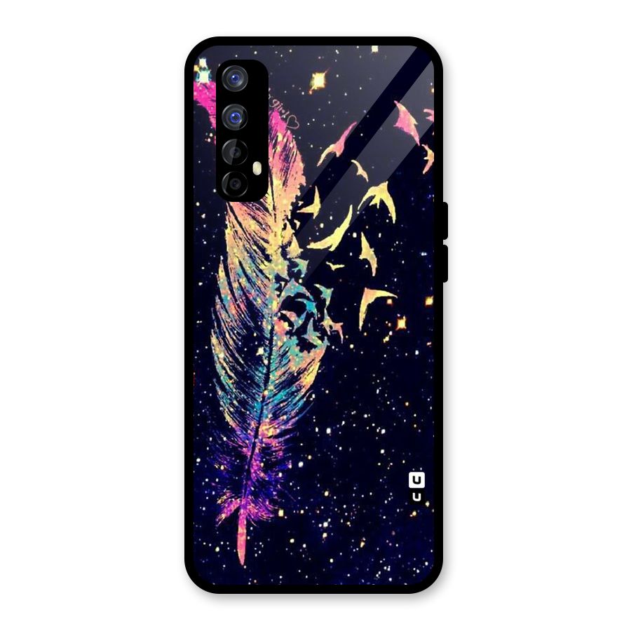 Feather Bird Fly Glass Back Case for Realme Narzo 20 Pro