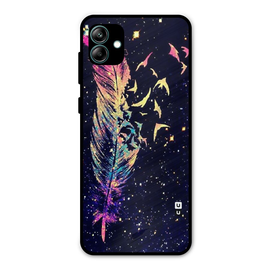 Feather Bird Fly Metal Back Case for Galaxy A04