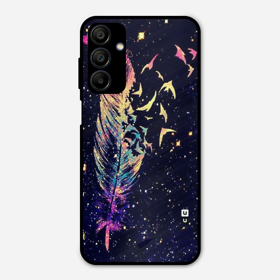 Feather Bird Fly Metal Back Case for Galaxy A15 5G