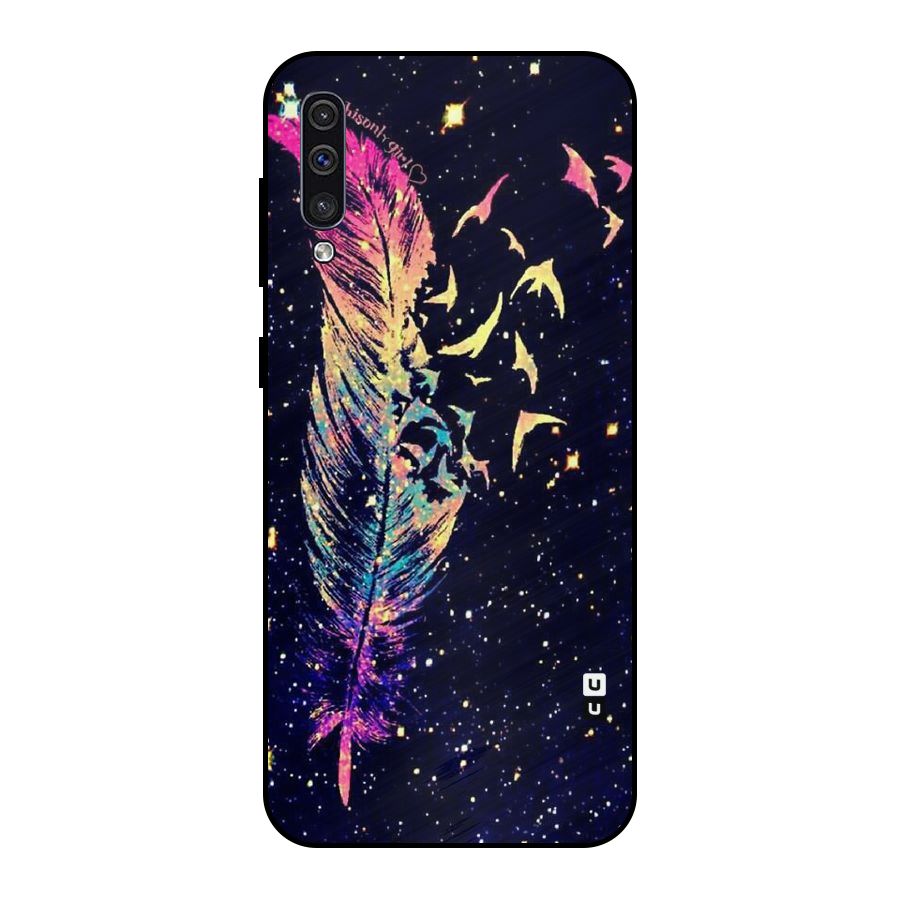 Feather Bird Fly Metal Back Case for Galaxy A30s
