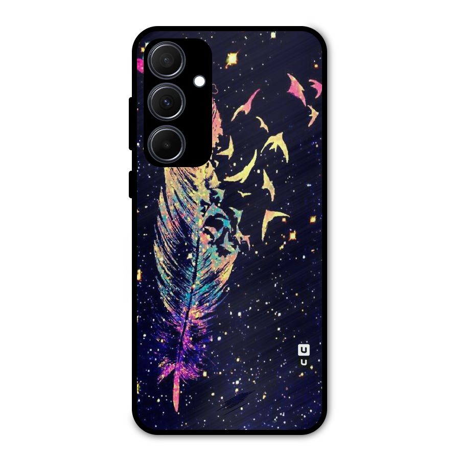 Feather Bird Fly Metal Back Case for Galaxy A35