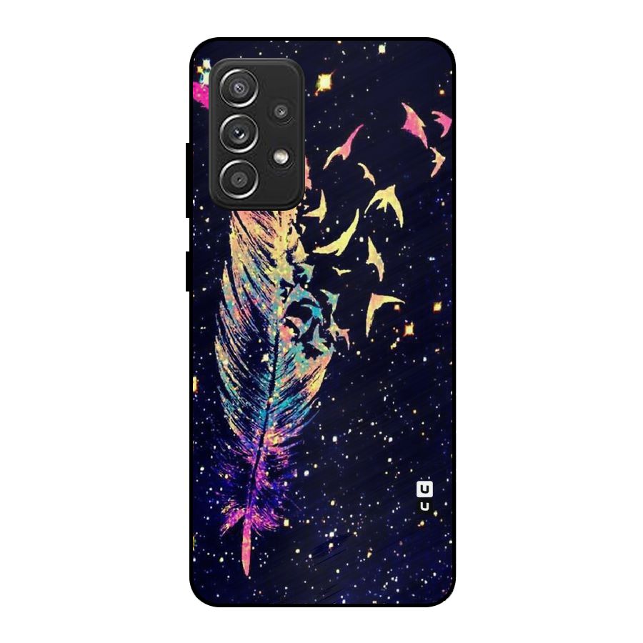 Feather Bird Fly Metal Back Case for Galaxy A52s 5G
