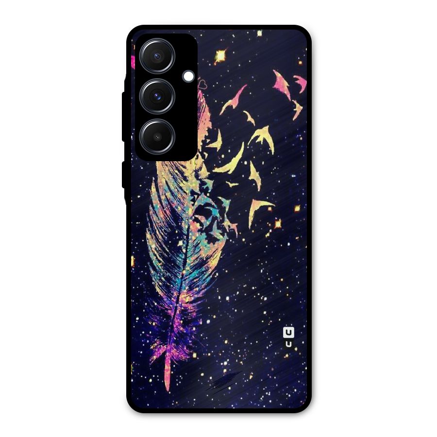 Feather Bird Fly Metal Back Case for Galaxy A55