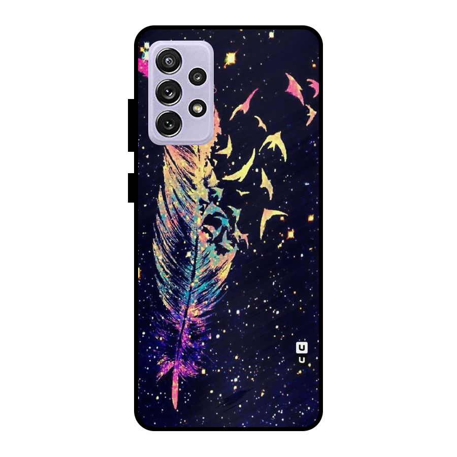 Feather Bird Fly Metal Back Case for Galaxy A72