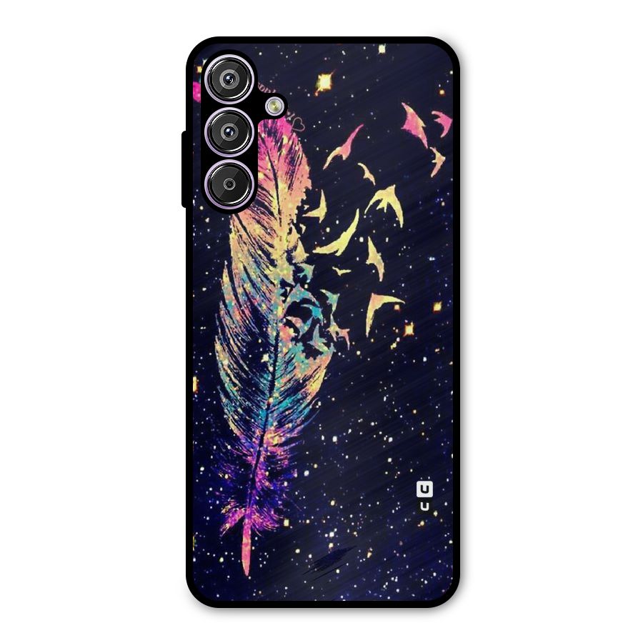 Feather Bird Fly Metal Back Case for Galaxy F15