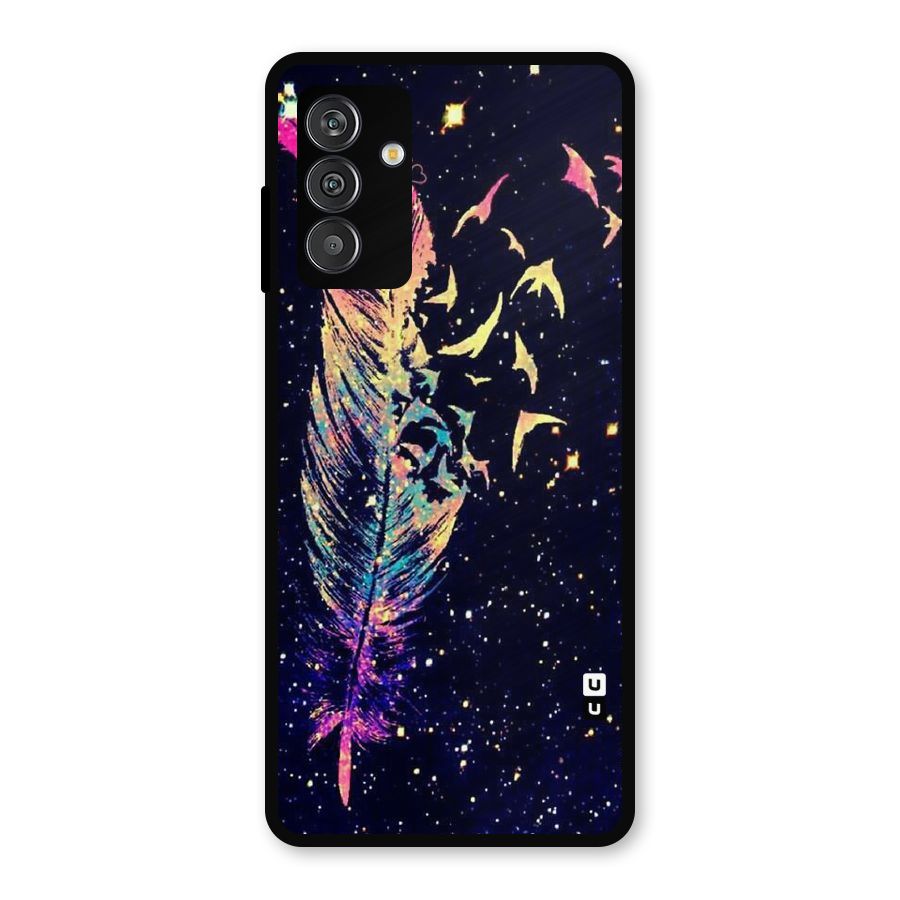 Feather Bird Fly Metal Back Case for Galaxy M14 5G