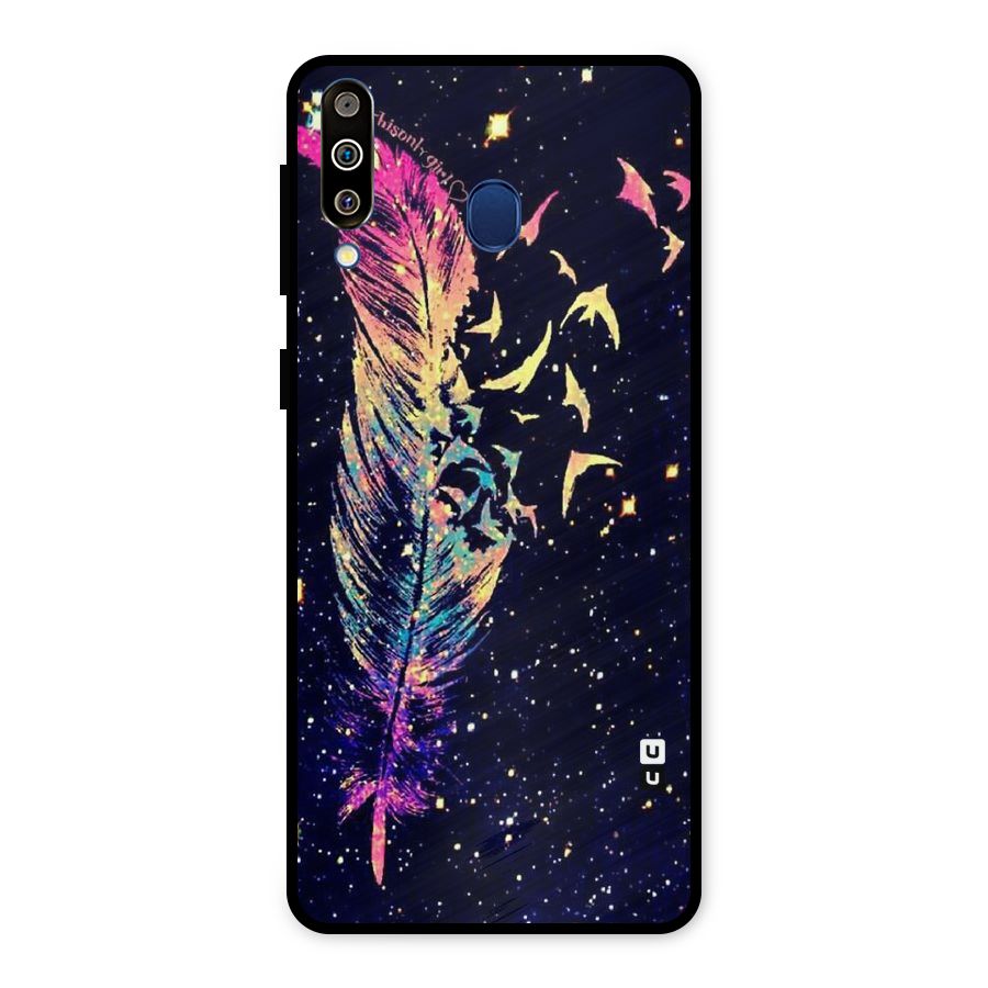 Feather Bird Fly Metal Back Case for Galaxy M30