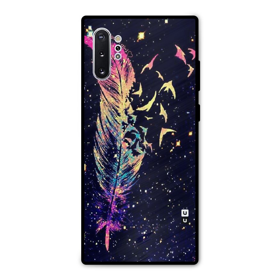 Feather Bird Fly Metal Back Case for Galaxy Note 10 Plus