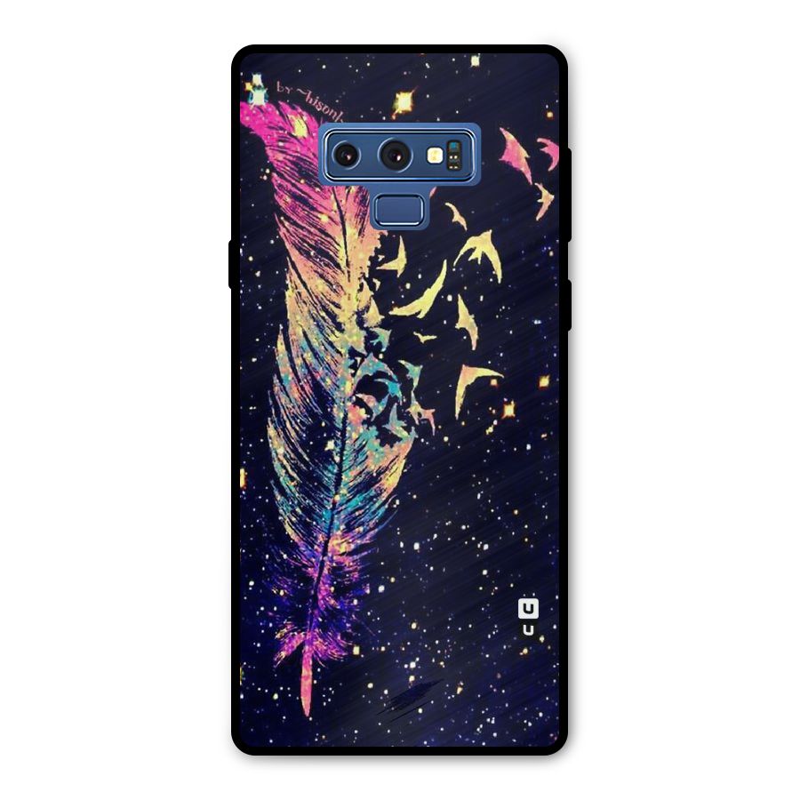 Feather Bird Fly Metal Back Case for Galaxy Note 9