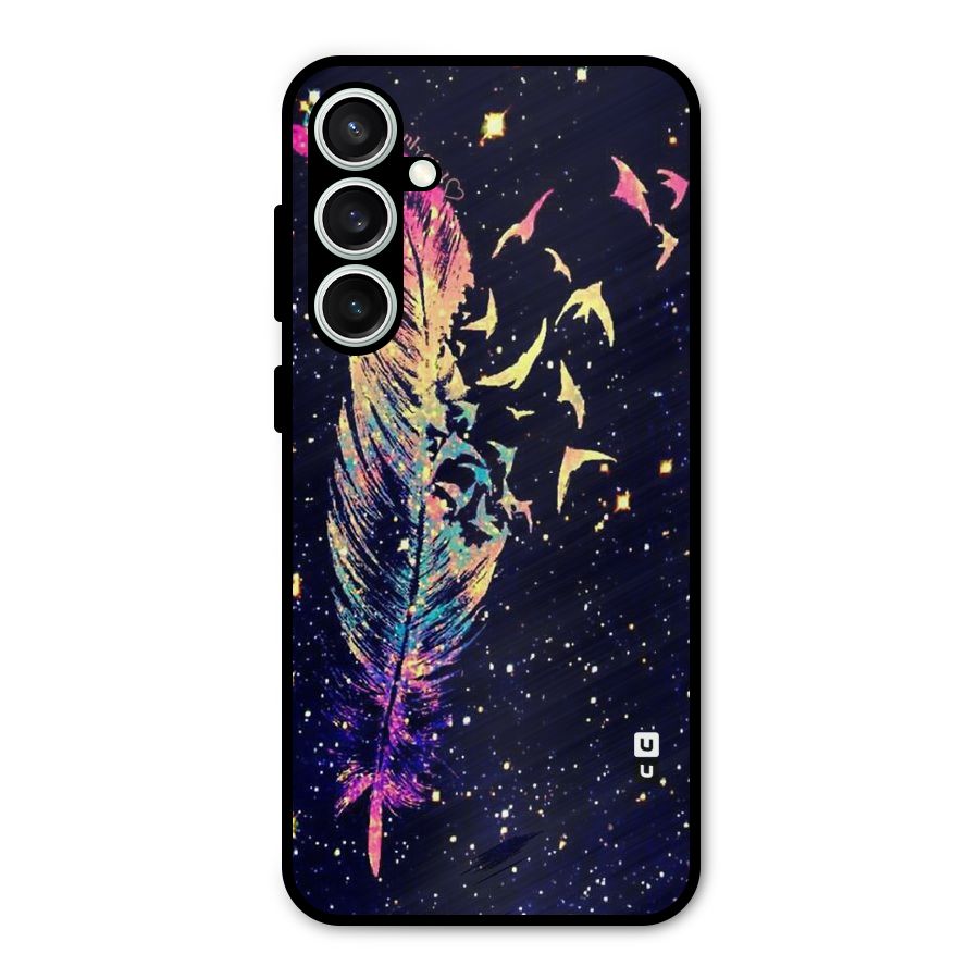 Feather Bird Fly Metal Back Case for Galaxy S23 FE