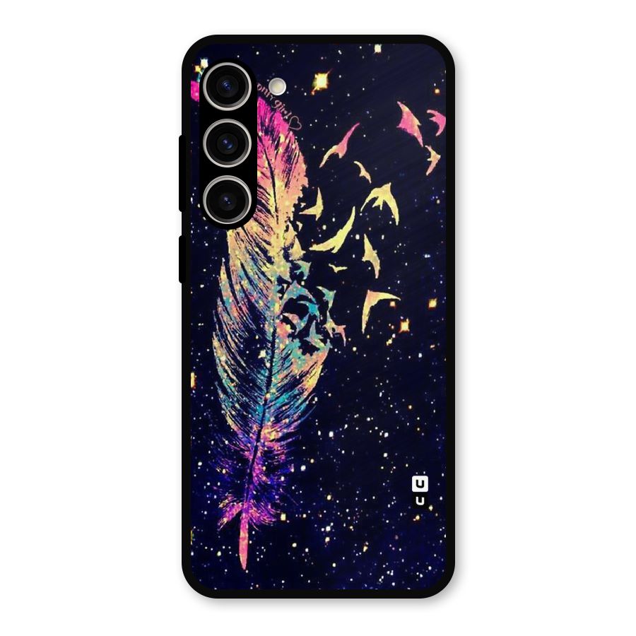 Feather Bird Fly Metal Back Case for Galaxy S23 Plus