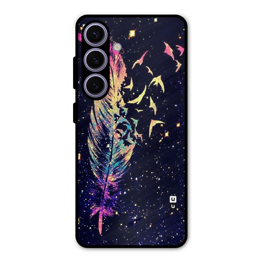 Feather Bird Fly Metal Back Case for Galaxy S24