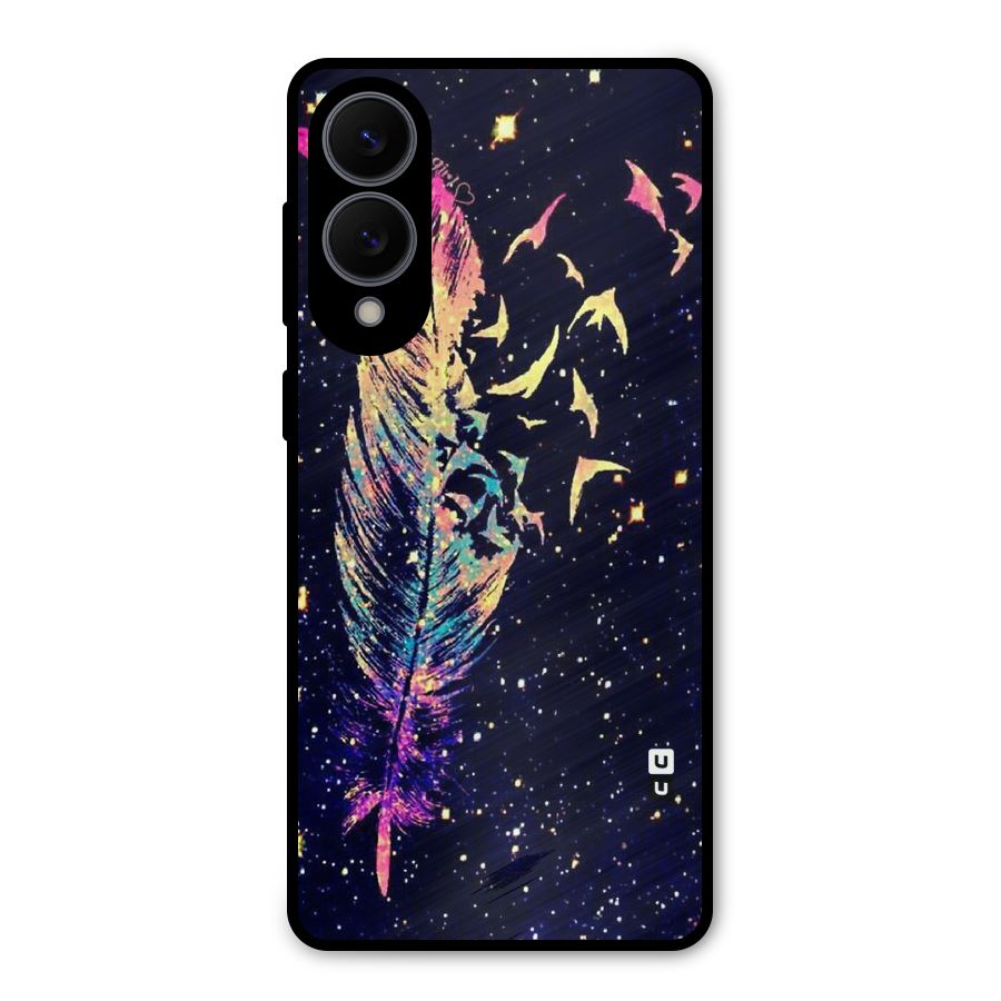 Feather Bird Fly Metal Back Case for Galaxy S25 Edge