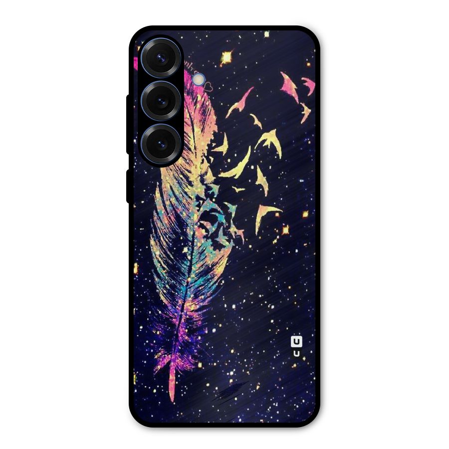 Feather Bird Fly Metal Back Case for Galaxy S25 Plus
