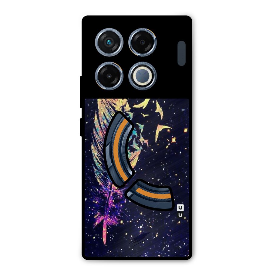 Feather Bird Fly Metal Back Case for Infinix GT 20 Pro