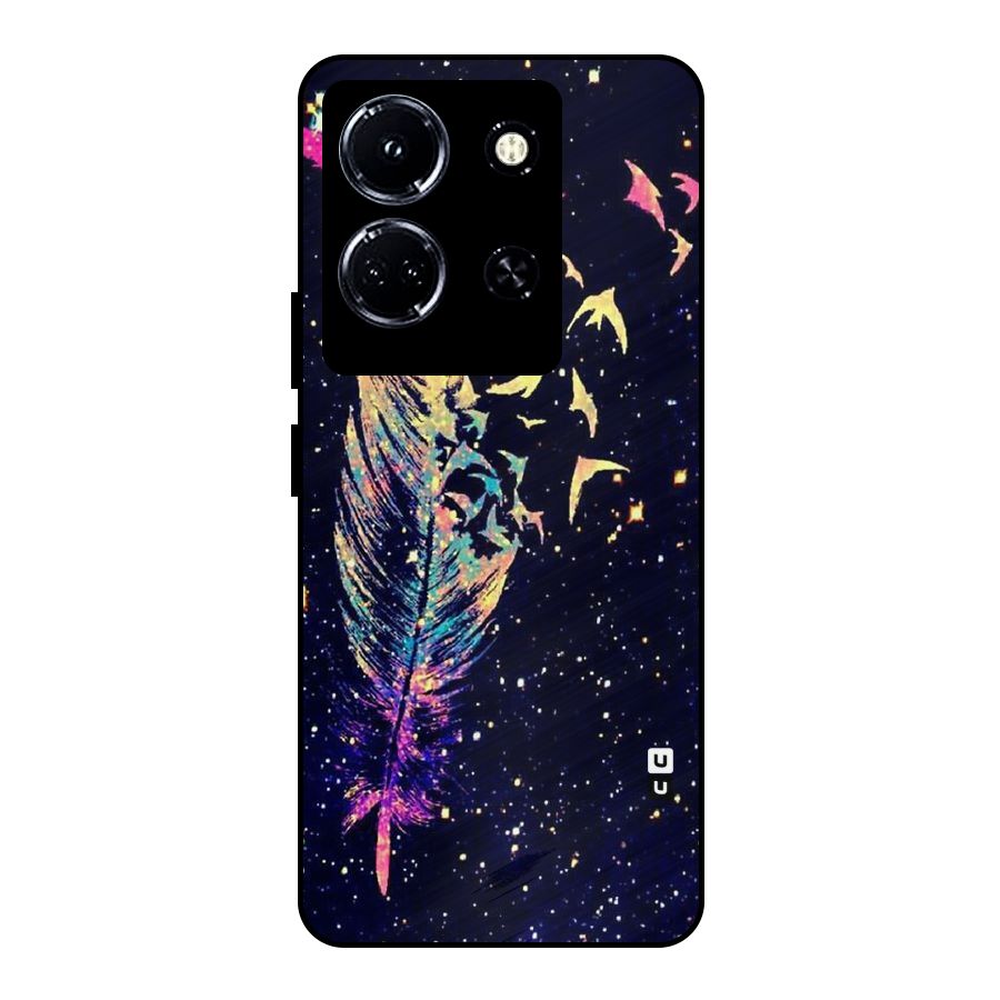 Feather Bird Fly Metal Back Case for Infinix Note 30 5G