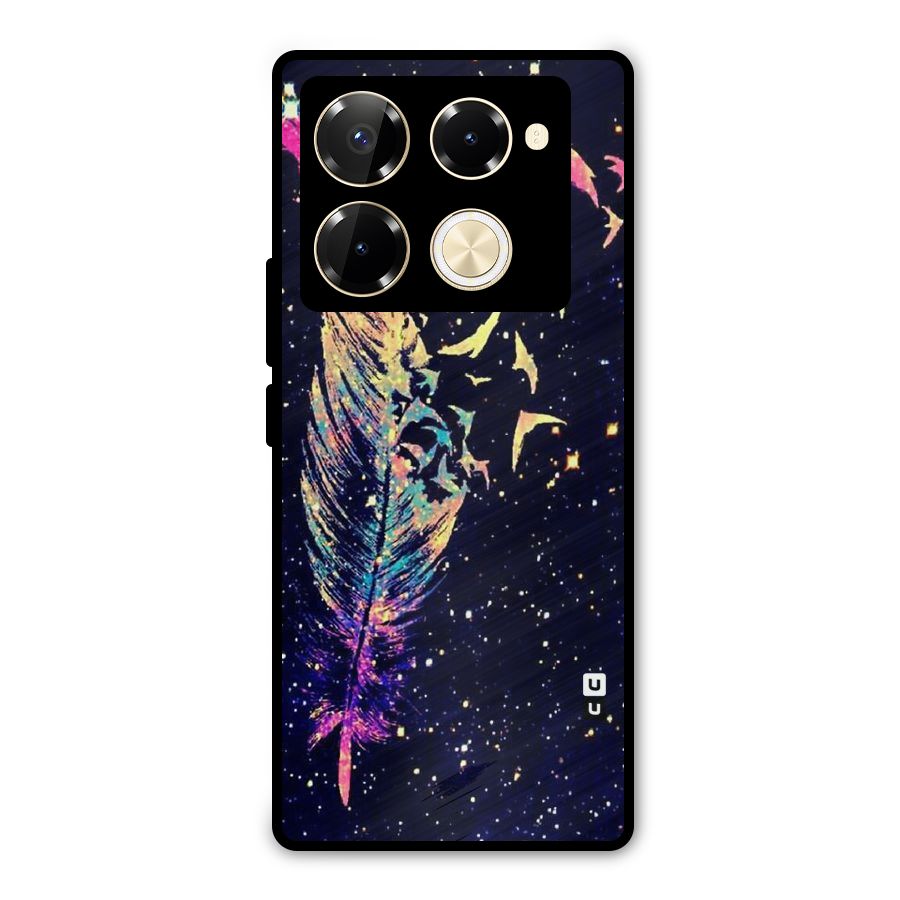 Feather Bird Fly Metal Back Case for Infinix Note 40 Pro Plus