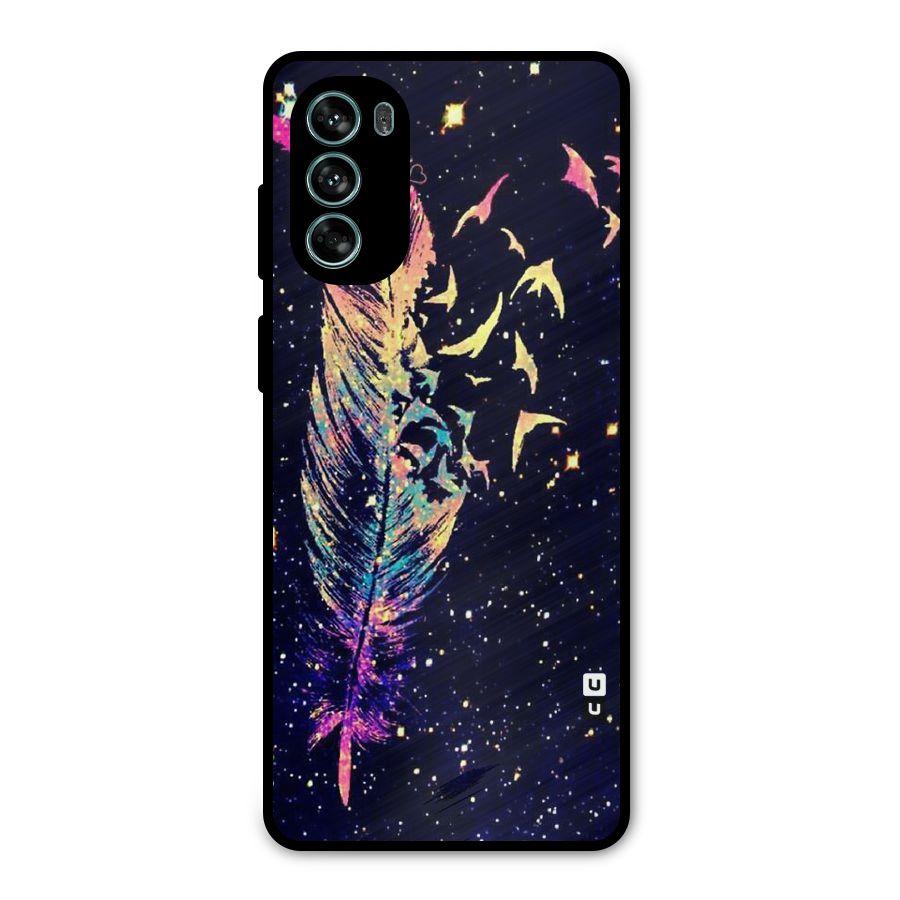 Feather Bird Fly Metal Back Case for Moto G62