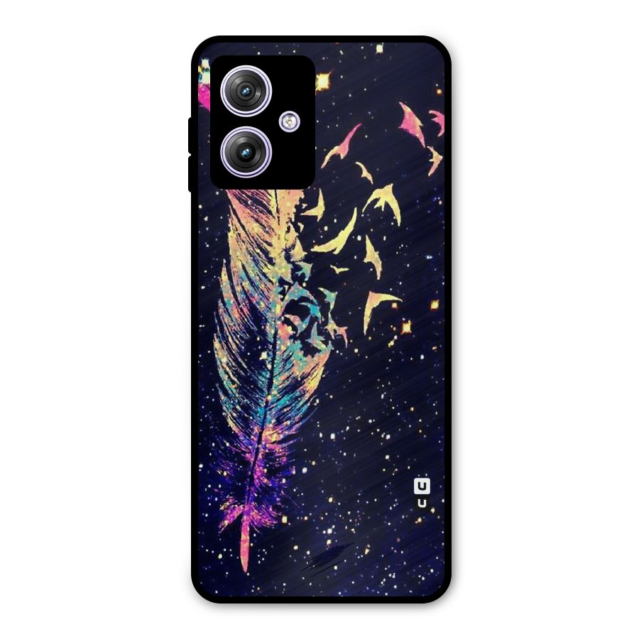 Feather Bird Fly Metal Back Case for Moto G64